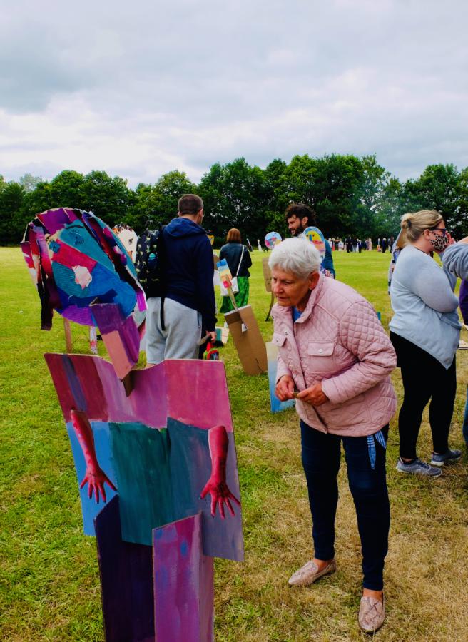 Families visits final exhibition, Howard Community Primary